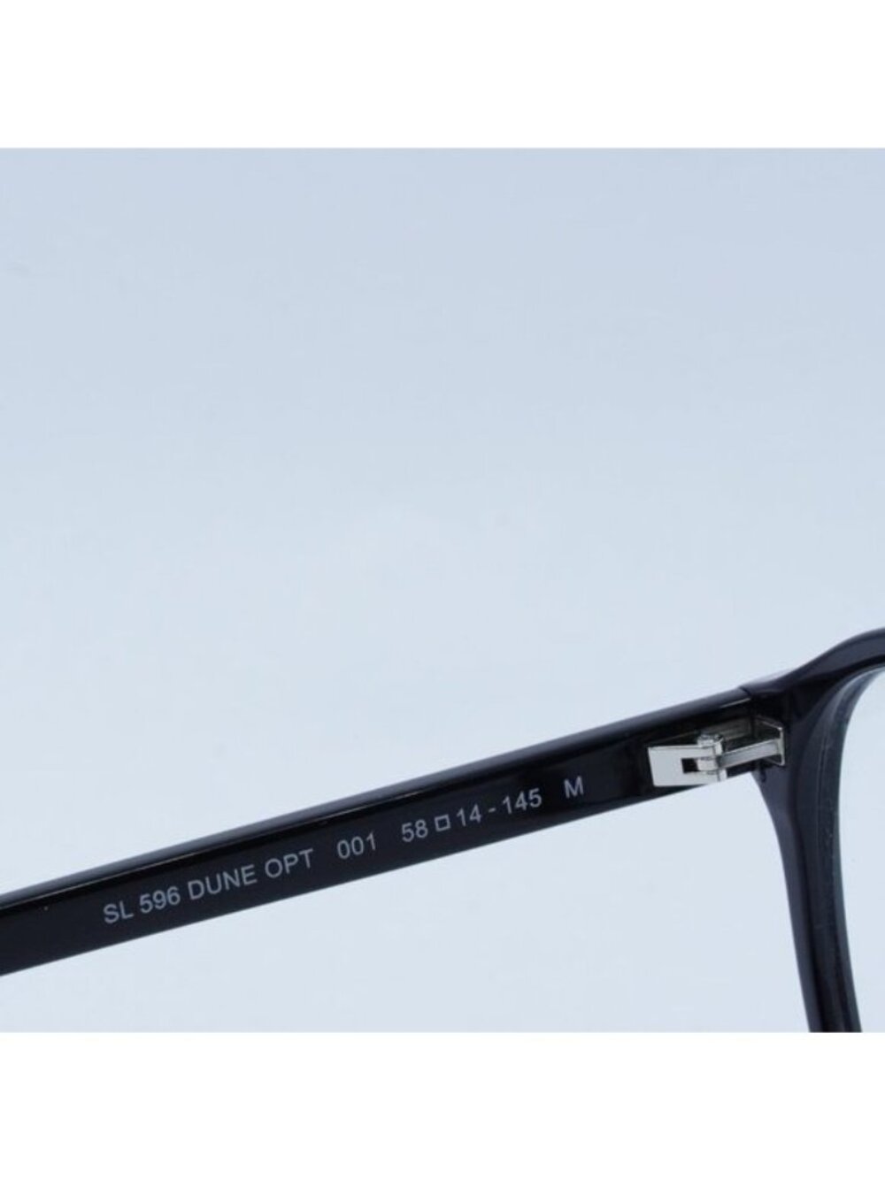 Saint Laurent SL596 DUNE OPT 001 Eyeglasses Shiny Black 58mm Aviator Frame - Picture 7 of 11